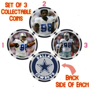 GREG ELLIS - LEGENDARY COWBOYS FOOTBALL PLAYER - COLLECTABLE COIN SET - Picture 1 of 2