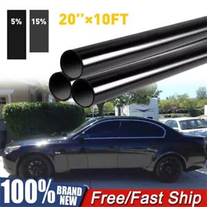 Car Van Window Tint Film Tinting Black Smoke Limo Vinyl Film Roll 5% 15% 35% 50% - Picture 1 of 21