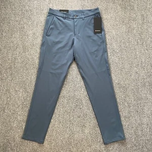 Lululemon Commission Pants Mens 32x32 Slim Fit Iron Blue Warpstream Casual Chino - Picture 1 of 18