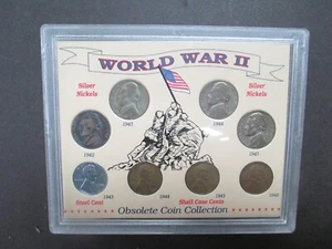 World War II Obsolete Coin Collection (35% Silver Nickels & Shell Case Pennies) - Picture 1 of 2