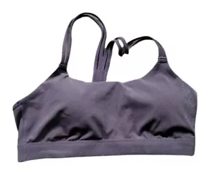 All In Motion Women's M Sports Bra Purple shimmer sparkle strappy - Picture 1 of 7
