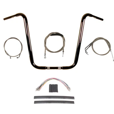 Kit de guidão cabide macaco 1 1/4" preto 18" 1990-1995 Harley-Davidson Sportster - Imagem 1 de 2