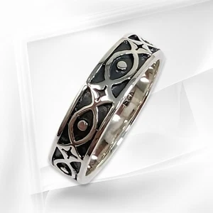 Sterling Silver Men's Ring *Celtic Knot Band Ring *Genuine 925 Sterling Silver - Picture 1 of 4