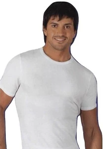 3pz Maglia Intima Uomo Cotone Maglia Girocollo Fresco Cotone Manica Corta tshirt - Foto 1 di 4