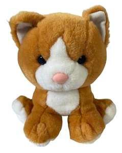 Vintage Lemonwood Asia orange & weiß Kätzchen Katze Kätzchen Plüschtier Stofftier Spielzeug 8 Zoll - Bild 1 von 5
