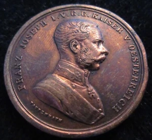 MDS MEDALLA AUSTRIA O.J. "FRANZ JOSEPH I. - EL VALOR", BRONCE #I - Imagen 1 de 2