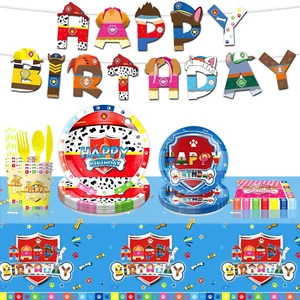 Paw Patrol Pawpatrol Party Set Geschirr für 10 Gäste Chase Deko Kindergeburtstag - Bild 1 von 8