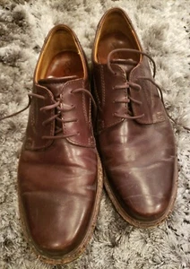 Ecco Dark Brown Lace Up Mens 10.5, 44 Vegetable Tanned Insole Shoes Arch Support - Picture 1 of 9
