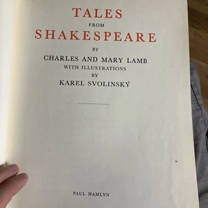 Tales From Shakespeare, Charles & Mary Lamb, Karen Svolins Illus. Hardcover 1962 - Picture 1 of 6
