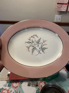 Homer Laughlin Pink Cavalier Eggshell Platter Springtime - Picture 1 of 4