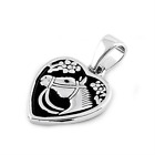 Sterling Silver Horse in Heart Pendant New