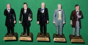 Vintage 1960's Marx 60mm Presidents x5...Tyler, Polk, Taylor, Fillmore, Pierce - Picture 1 of 3