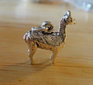 Sterling Silver 3D 19x15mm solid Animal LLama Charm - Picture 1 of 5
