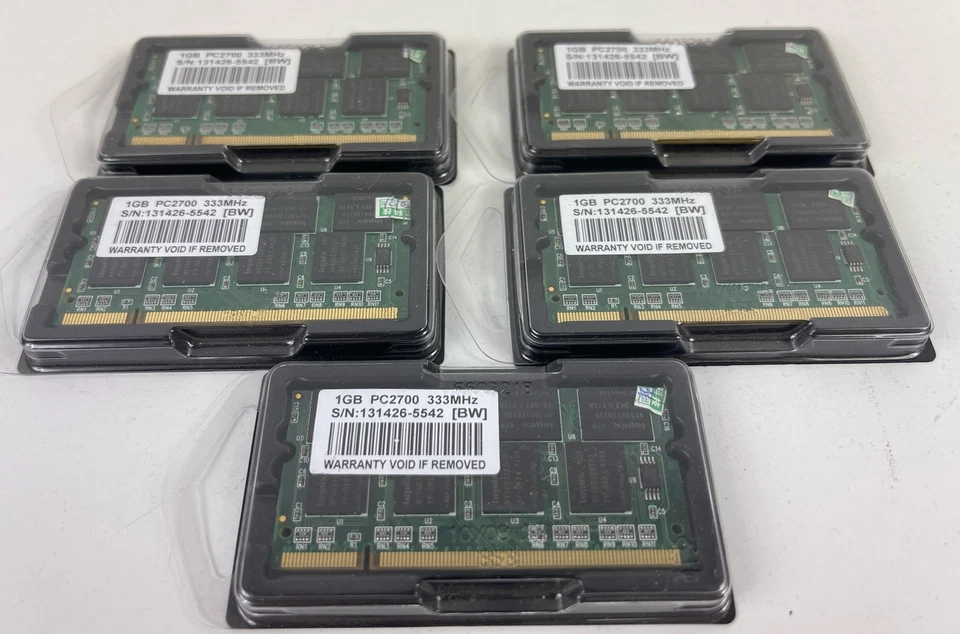 Kingston PC-2700 1gb DIMM 5 Total 333 MHz DDR SDRAM Memory (KVR333X64C25K2/1G) - Image 1 of 3