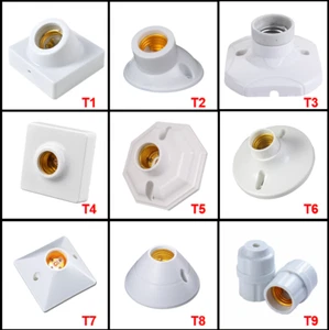 2x Light Socket E26 E27 Lamp Screw Base Bulb Holder Converter Light Bulb Base - Picture 1 of 34