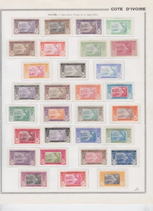 COTE D'IVOIRE 1913-1944, VIRTUALLY COMPLETE COLLECTION, MLH - Picture 1 of 9