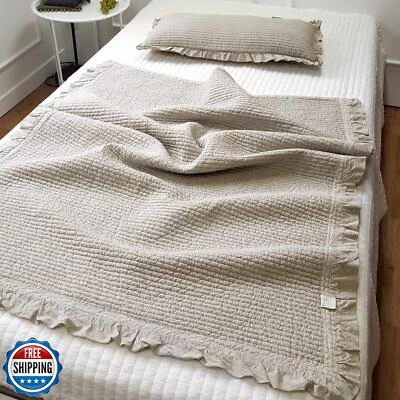 DAEGU1988HOME 100 % algodón cubrecama y manta con volantes para bebés y niños pequeños 3 Foto 1 de 4