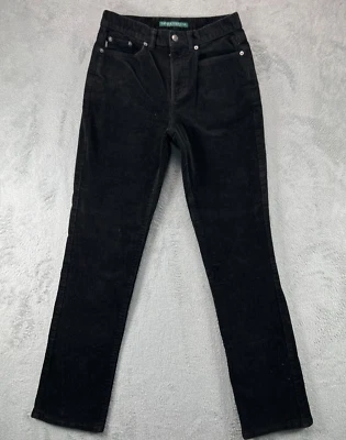 Pantalones de mezclilla Ralph Lauren Lauren Jeans Co para mujer 2 negros pana 28x31 pierna recta Foto 1 de 4