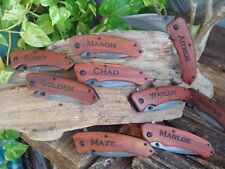 (4) Personalized Knives, Custom Gift   Best Man, Groomsman ,Spring Assisted 922