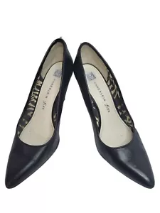 ANNE KLEIN Akfalicia size 9 iflex heel leather upper w/zipper back good conditio - Picture 1 of 7