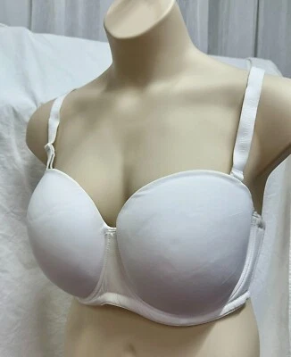 Lencería para mujer, sujetador convertible, correas extraíbles y ajustables, blanco, 48D #216 Foto 1 de 4