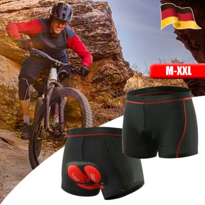MARKENLOS 5D Gel Fahrradhose Herren Damen Sitzpolster Radhose Radlerhose Unterhose Pants