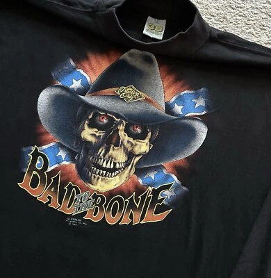 Camiseta manga larga vintage años 80 3D emblema camioneros solo malo hasta los huesos talla XL Foto 1 de 3