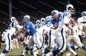 Detroit Lions vs Los Angeles Rams NFL Football 1960s Original 35mm Photo Slide - Bild 1 von 1