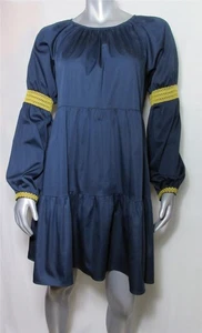Elizabeth and James Dress L Navy Blue A-Line Long Sleeve Relaxed Fit - Picture 1 of 7
