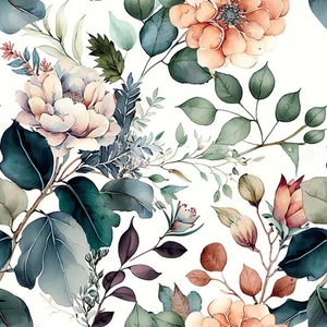 Boho Brown/Green/Orange Peony Floral Peel and Stick Wallpaper Easy Peel Off V... - Picture 1 of 7