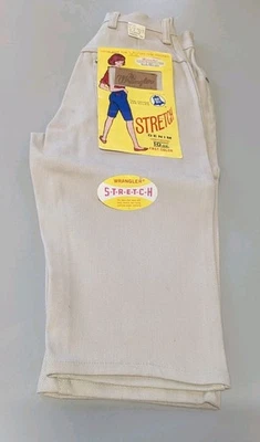 Pantalones Cortos Vaqueros Wrangler Retro Años 70 Vintage DEADSTOCK Vaqueros Occidentales con Etiquetas Capri Tostado Foto 1 de 4