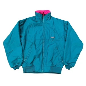 Patagonia Jacket Mens Medium Fleece Lined Bomber 90s Retro Teal Green Vintage - Picture 1 of 8