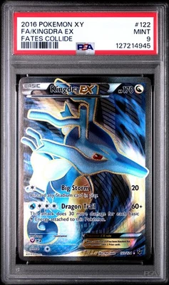2016 POKEMON XY FATES COLLIDE KINGDRA EX #122 FULL ART PSA 9 MINT #127214945 - Image 1 of 2