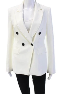Elie Tahari Women White Collared Button Blazer Long Sleeve Size XS - Picture 1 of 7
