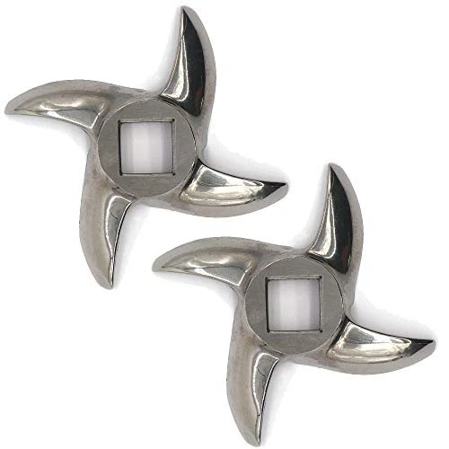 VTURBOWAY 2 Pcs #12 Meat Grinder Blade Stainless Steel Knife Cutter Replacement