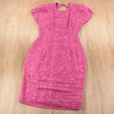 Vestido de fiesta de colección años 90 CARMEN MARC VELVO bordado con cuentas floral talla 4 etiquetas Foto 1 de 4