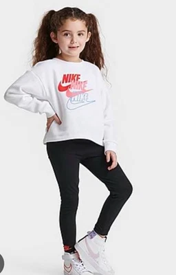 Nike Niñas Sudadera Legging/Pantalón Conjunto de 2 Piezas Talla 4 Nuevo con Etiquetas Color Blanco/Negro Foto 1 de 4