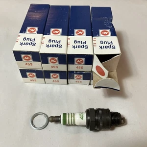 NOS AC Delco 45S Spark Plug Set (8)  4-Green Rings Original Box - Picture 1 of 1