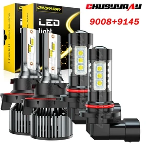 Led Lights High Low Beam Fog Light For 2005 2006-2009 Dodge Dakota 4x - Picture 1 of 23