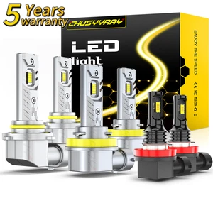 3 pares de faros LED más cortos 9005 H11 H11 de 4 lados bombilla de luces bajas altas 6000K - Imagen 1 de 15