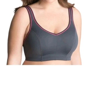 Reggiseno sportivo Cacique donna 44DDD rosa grigio reggiseno sportivo ad alto impatto nuovo - Foto 1 di 11