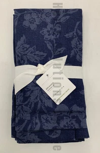 Tovaglioli Pottery Barn Brianna floreale cotone biologico S/4 indaco 20" #9952 - Foto 1 di 2