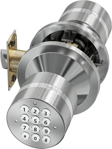 Signstek: Cerradura de puerta digital con perilla de puerta electrónica plateada - Imagen 1 de 5