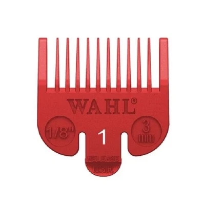 Peine accesorio cortapelos Wahl Nº1 3 mm 1/8" en rojo - 3114-2001 Foto 1 de 3