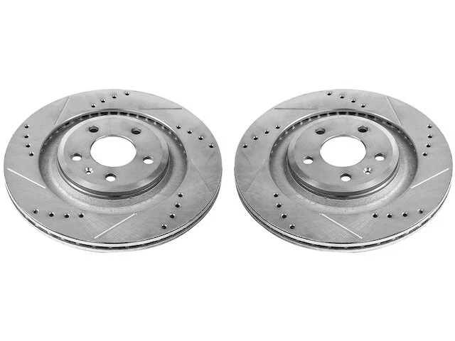 Rear Brake Rotor Set Power Stop 97YBFZ96 for Audi S4 S5 2008 2009 2010 2011 - Image 1 of 1