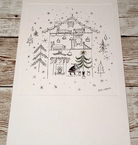 Hallmark Saul Steinberg Christmas Greeting Card Season to Believe Santa UNUSED - Picture 1 of 3