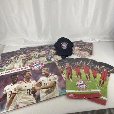 FC BAYERN MÜNCHEN FANPAKET 2025 – DIVERSE KALENDER-SET + CAP - NEU!! - Bild 1 von 4