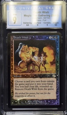 DEATH WISH Judgment Foil Rare CGC 9 MTG [Nostalgium] - Image 1 of 2