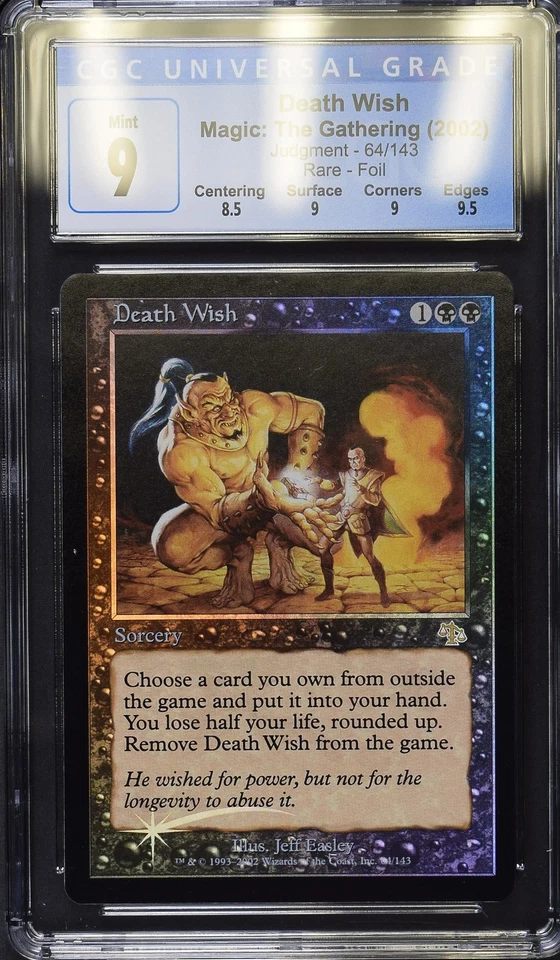 DEATH WISH Judgment Foil Rare CGC 9 MTG [Nostalgium] - Image 1 of 2