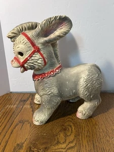 Vintage JL Prescott Rubber Squeak Toy Donkey With Blinking Sleep Eyes Rare 1968 - Picture 1 of 17